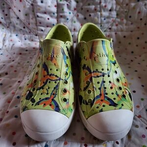 Native Sugarlite  Kids Lime Multicolor Slip-On Sneakers